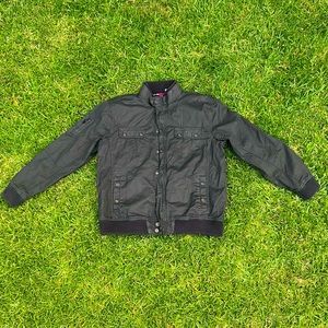 Y2K Indigo star black biker Jacket